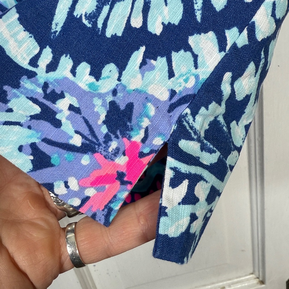 Lilly Pulitzer Nicki Skort Deep Indigo Gypsea Girl Pink Blue Skirt W2179 Sz 12 - Picture 6 of 13